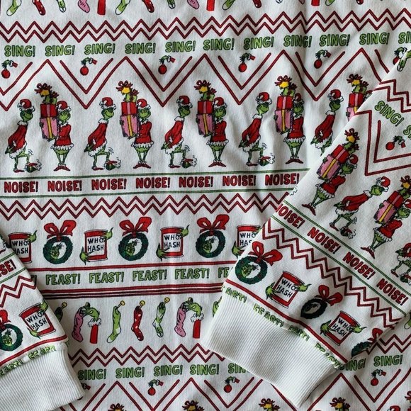 NEW Hanna Andersson Adult Unisex Dr. Seuss Grinch Holiday Sweatshirt XL - Picture 6 of 10